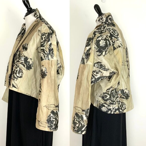 Annette Gortz Germany Art-to-Wear Textured Floral Sculptural Jacket Medium - Picture 9 of 16